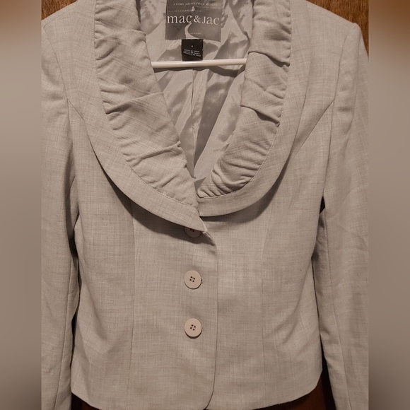 Mac & Jac Grey Blazer Size 4 - Picture 3 of 4